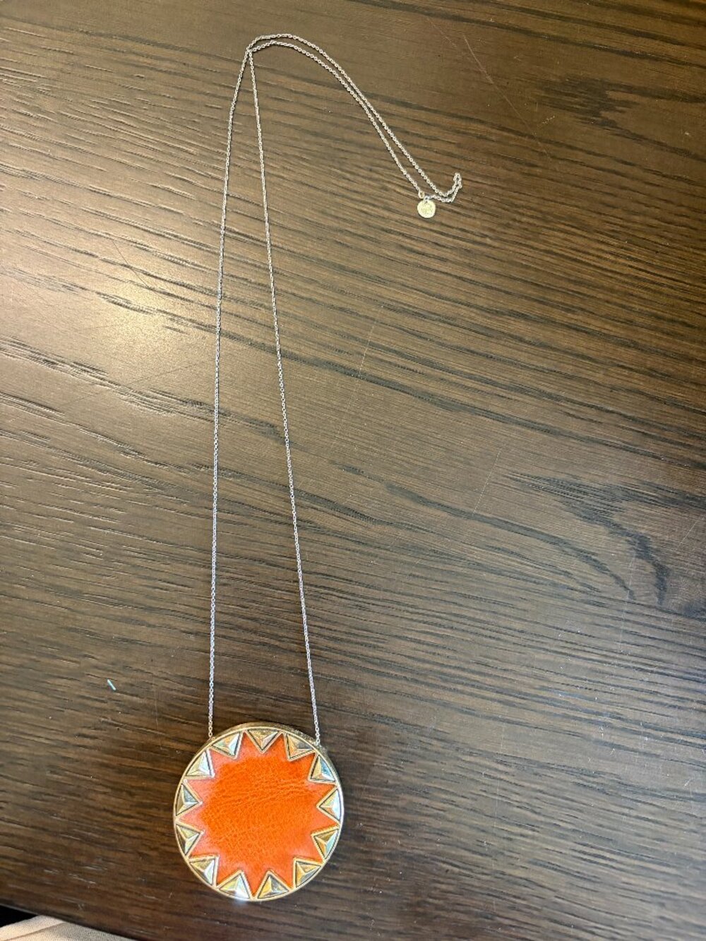 House of Harlow Sunburst Pendant, Gold and Orange